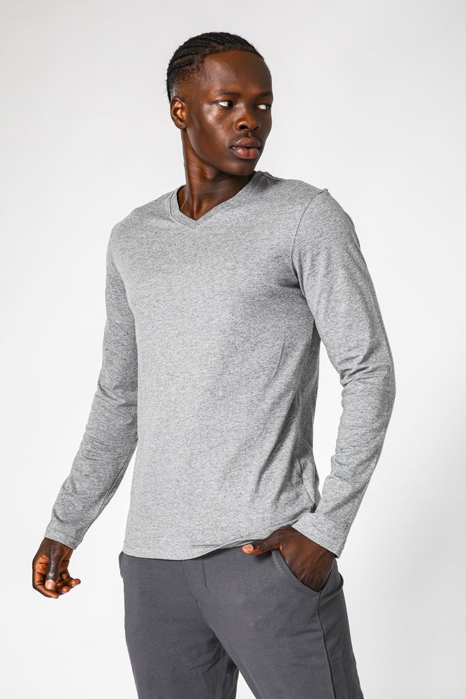 DELTA - חולצה ארוכה דקה לגבר בצבע אפור - MASHBIR//365
