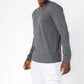DELTA - חולצה ארוכה דקה מבד וופל בצבע אפור - MASHBIR//365