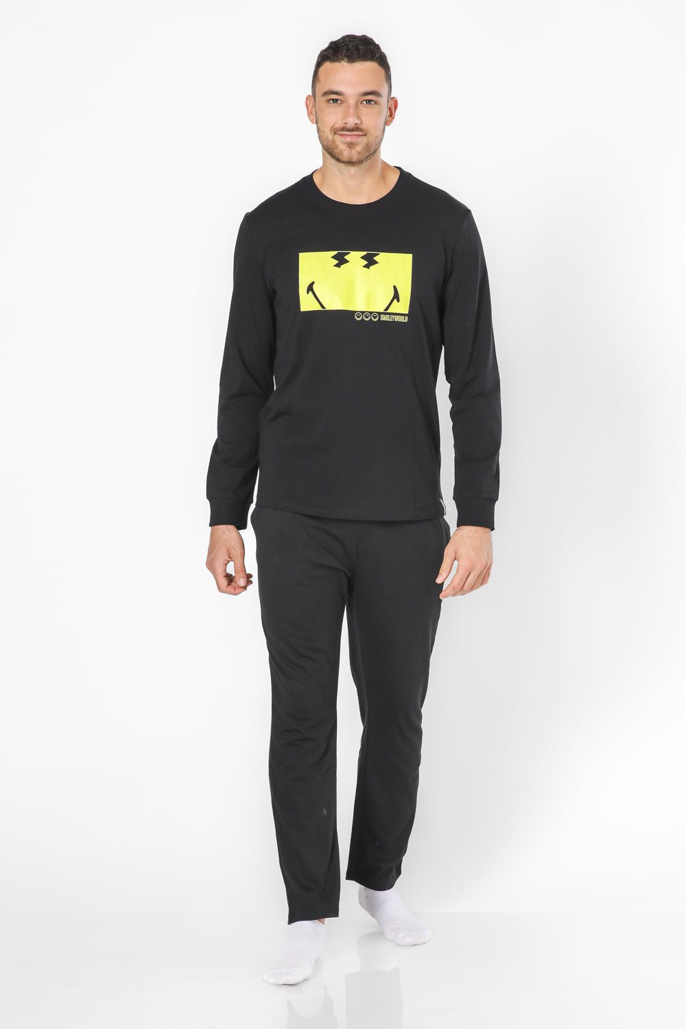 DELTA - חולצה ארוכה דקה צווארון עגול יוניסקס ®SMILEYWORLD - MASHBIR//365