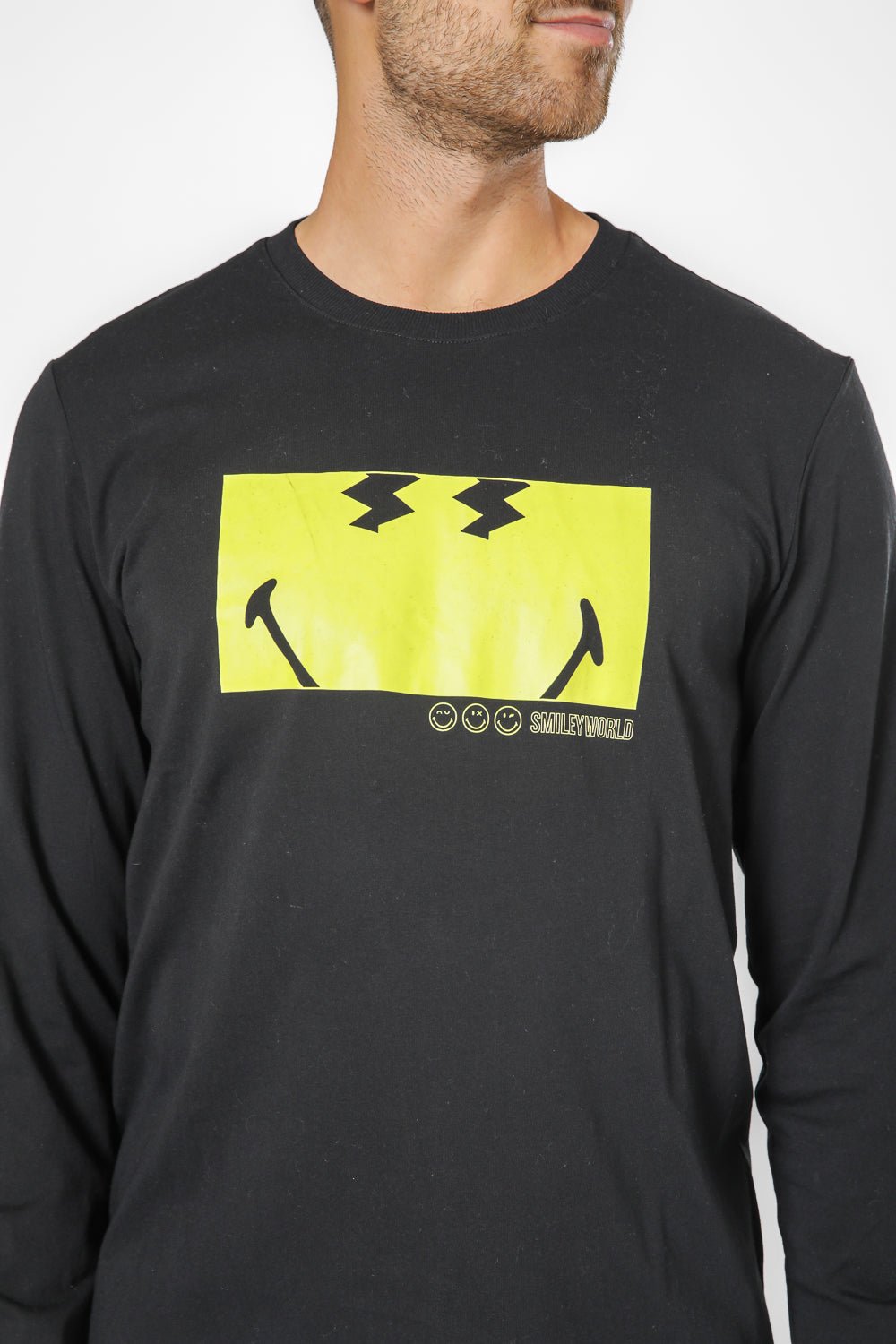 DELTA - חולצה ארוכה דקה צווארון עגול יוניסקס ®SMILEYWORLD - MASHBIR//365