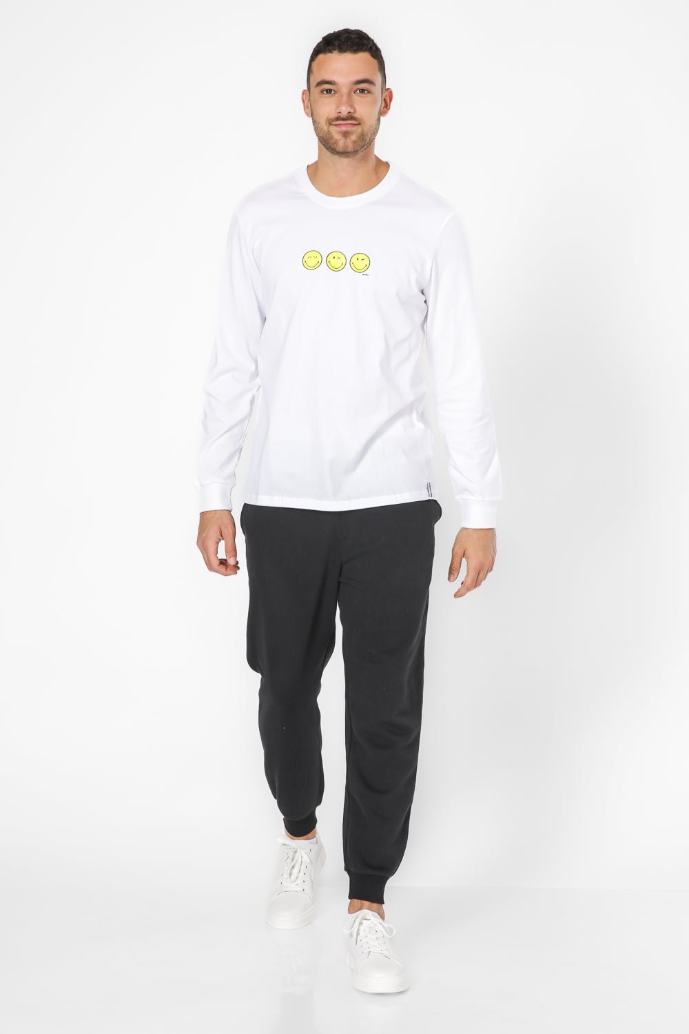 DELTA - חולצה ארוכה דקה צווארון עגול יוניסקס ®SMILEYWORLD - MASHBIR//365