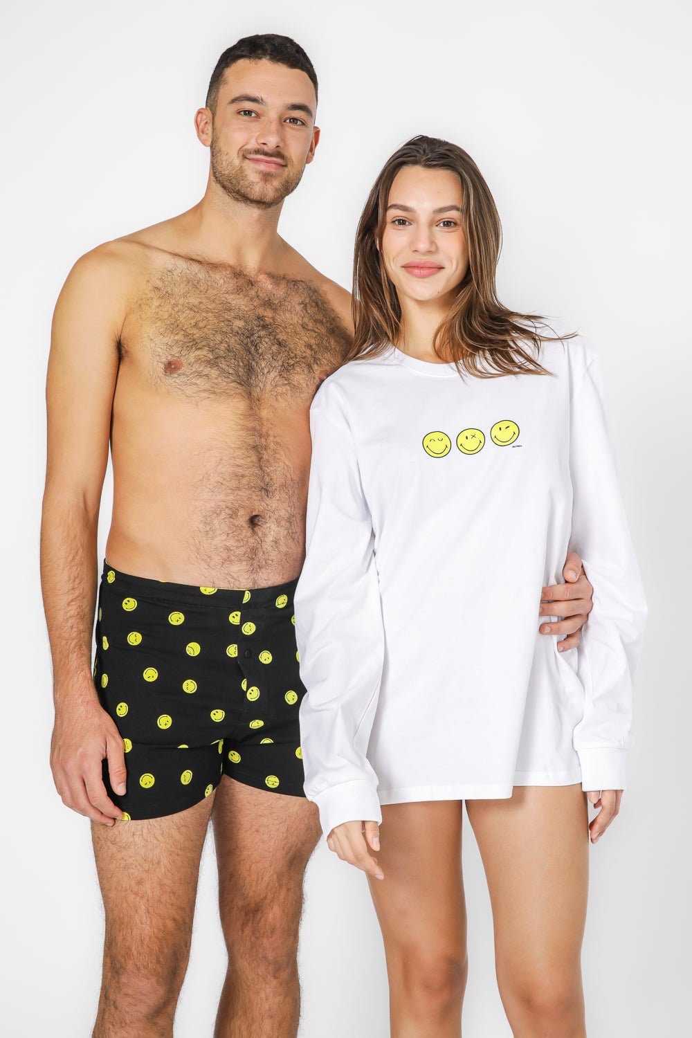 DELTA - חולצה ארוכה דקה צווארון עגול יוניסקס ®SMILEYWORLD - MASHBIR//365