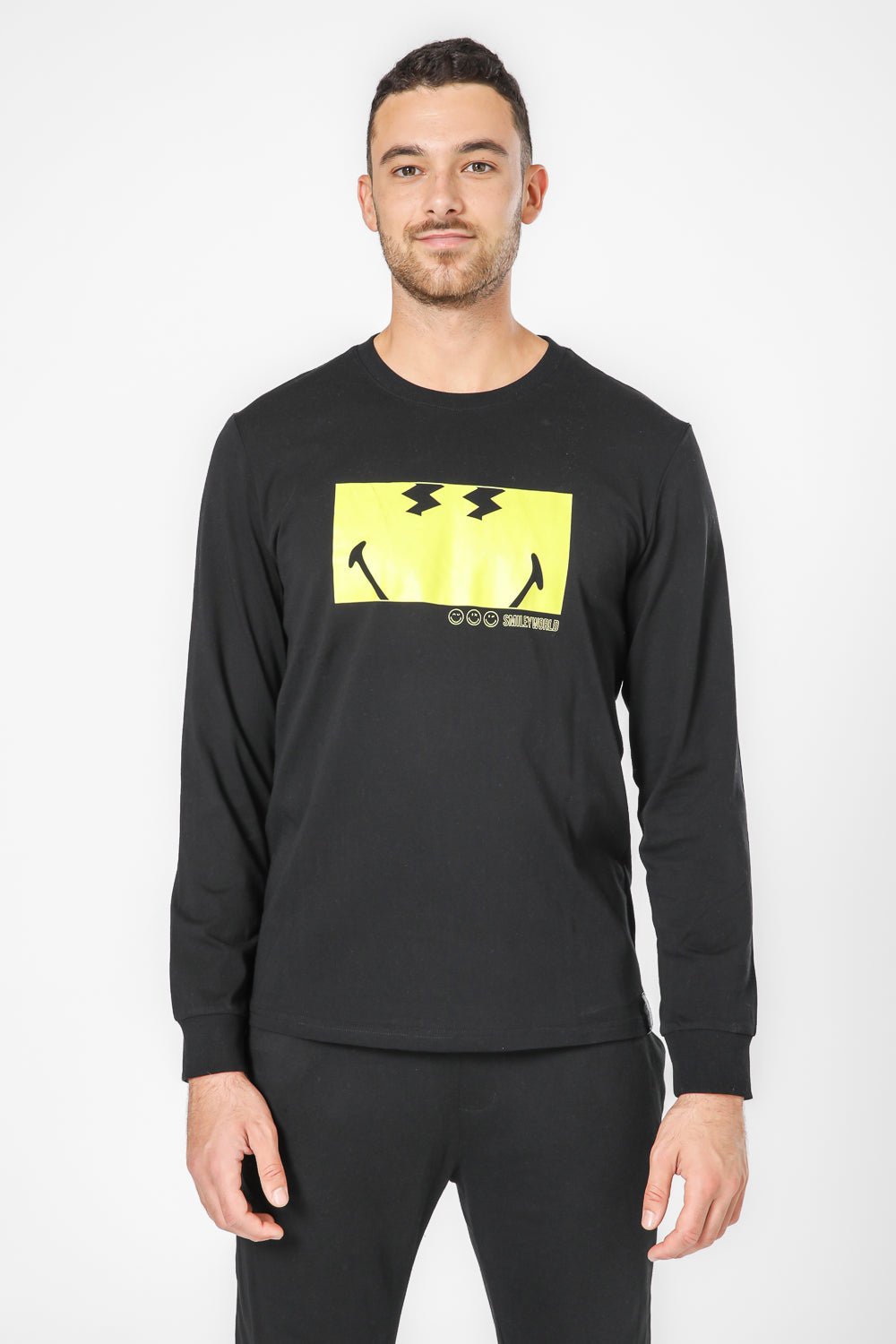 DELTA - חולצה ארוכה דקה צווארון עגול יוניסקס ®SMILEYWORLD - MASHBIR//365