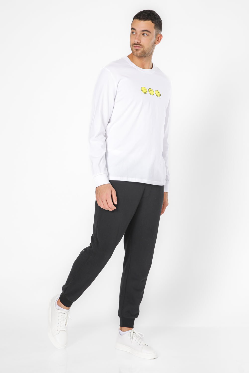 DELTA - חולצה ארוכה דקה צווארון עגול יוניסקס ®SMILEYWORLD - MASHBIR//365