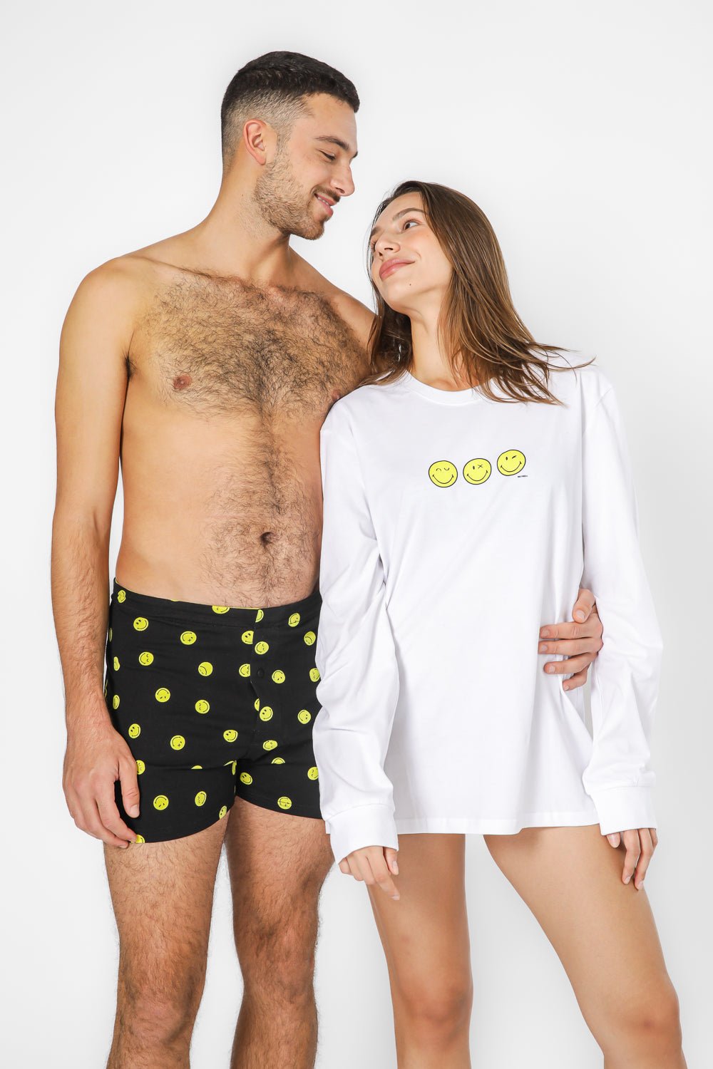 DELTA - חולצה ארוכה דקה צווארון עגול יוניסקס ®SMILEYWORLD - MASHBIR//365