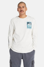 TIMBERLAND - חולצה ארוכה GRAPHIC TEE VINTAG בצבע לבן - MASHBIR//365
