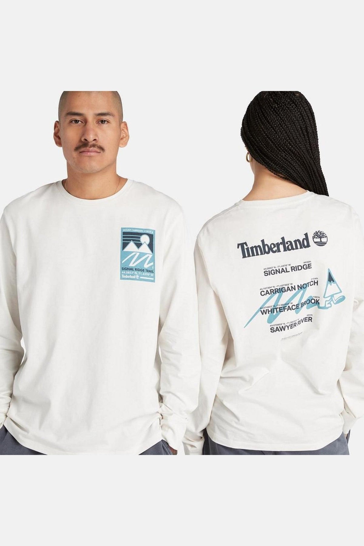 TIMBERLAND - חולצה ארוכה GRAPHIC TEE VINTAG בצבע לבן - MASHBIR//365