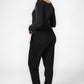 DELTA - חולצה ארוכה לנשים צווארון עגול רחב בצבע שחור - MASHBIR//365 - 3