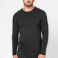 DELTA - חולצה ארוכה צווארון עגול SLIM בצבע שחור - MASHBIR//365 - 1