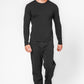 DELTA - חולצה ארוכה צווארון עגול SLIM בצבע שחור - MASHBIR//365 - 3