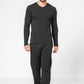 DELTA - חולצה ארוכה צווארון וי SLIM בצבע שחור - MASHBIR//365 - 3