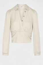 MORGAN - חולצה בצבע בז' עם כפתורים - MASHBIR//365