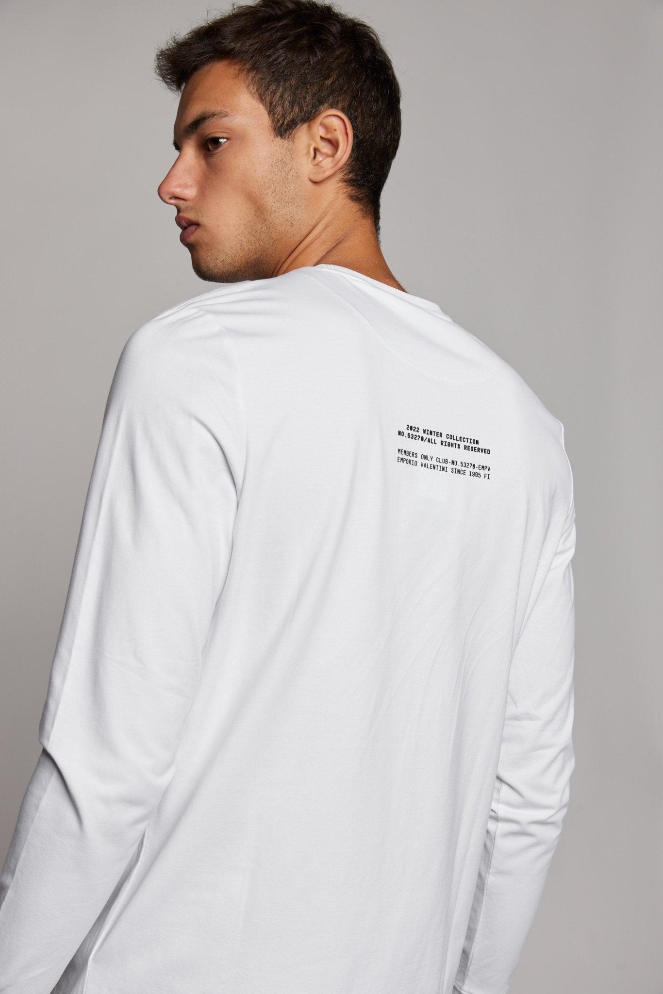 EMPORIO VALENTINI - חולצה בצבע לבן עם הדפס דולרים - MASHBIR//365