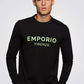 EMPORIO VALENTINI - חולצה בצבע שחור עם כיתוב לוגו ירוק - MASHBIR//365 - 1