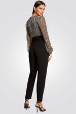 MORGAN - חולצה בהדפס נקודות בצבע שחור - MASHBIR//365