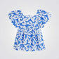 OKAIDI - חולצה פרחונית בצבע כחול לילדות - MASHBIR//365 - 4