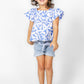 OKAIDI - חולצה פרחונית בצבע כחול לילדות - MASHBIR//365 - 1