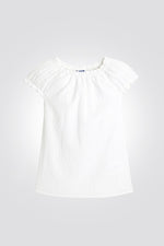 OKAIDI - חולצה חגיגית לילדות בצבע לבן - MASHBIR//365