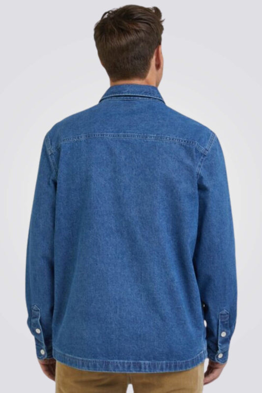LEE - חולצה ג'ינס מכופתרת לגברים WORKWEAR OVERSHIRT בצבע ג'ינס - MASHBIR//365