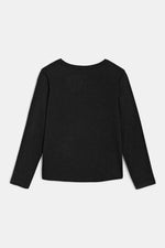 OKAIDI - חולצה הדפס לב בצבע שחור לילדות - MASHBIR//365