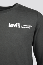 LEVI'S - חולצה הדפס לוגו ליוויס בצבע שחור לנערים - MASHBIR//365