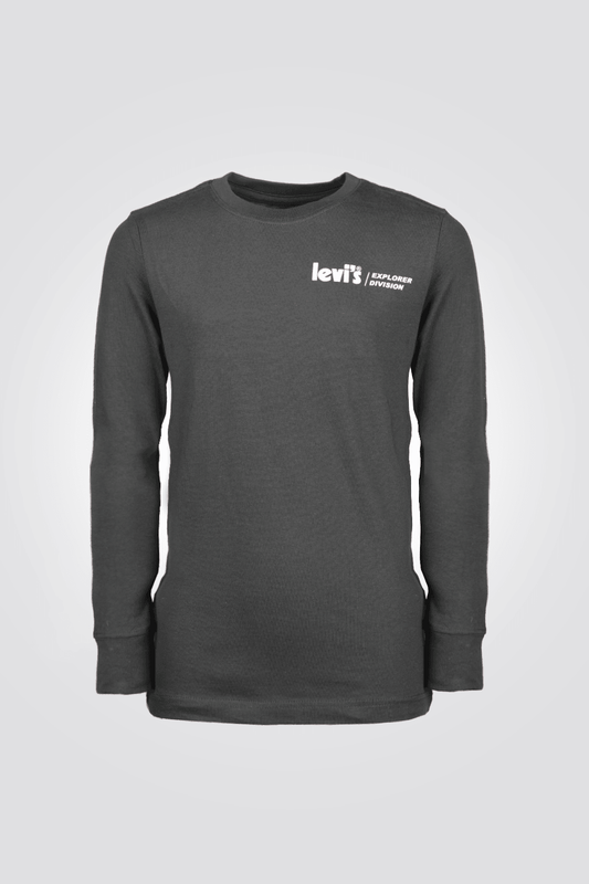 LEVI'S - חולצה הדפס לוגו ליוויס בצבע שחור לנערים - MASHBIR//365