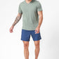 DELTA - חולצה קצרה צווארון וי CLASSIC FIT בצבע ירוק - MASHBIR//365 - 3