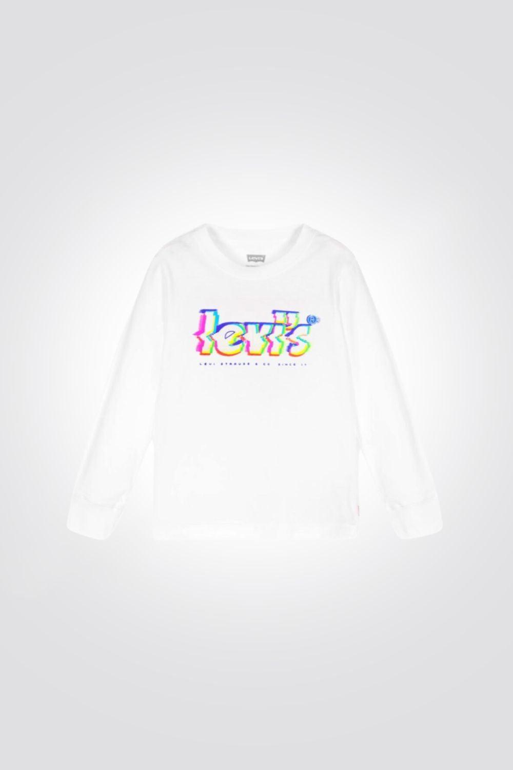 LEVI'S - חולצה לוגו ליוויס בצבע לבן לנוער - MASHBIR//365