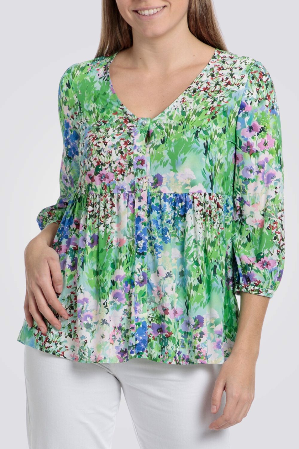 PUNT ROMA - חולצה עם כפתורים בשילוב צבעים - MASHBIR//365