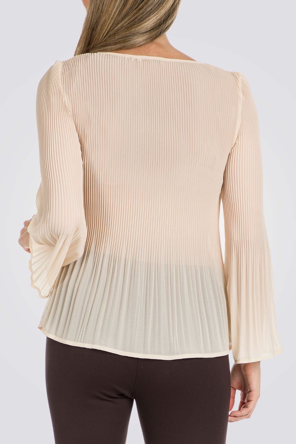 PUNT ROMA - חולצה מבד אריג בצבע בז' - MASHBIR//365