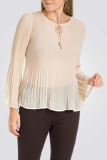 PUNT ROMA - חולצה מבד אריג בצבע בז' - MASHBIR//365