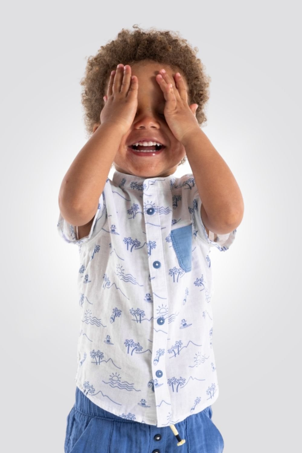 OBAIBI - חולצה מכופרת לילדים בצבע לבן - MASHBIR//365