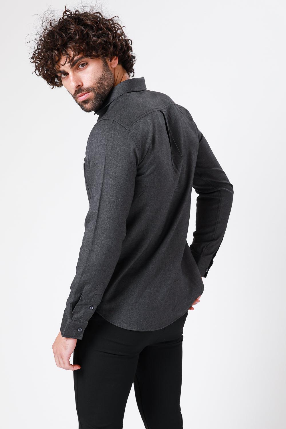 KENNETH COLE - חולצה מכופתרת צבע פחם - MASHBIR//365