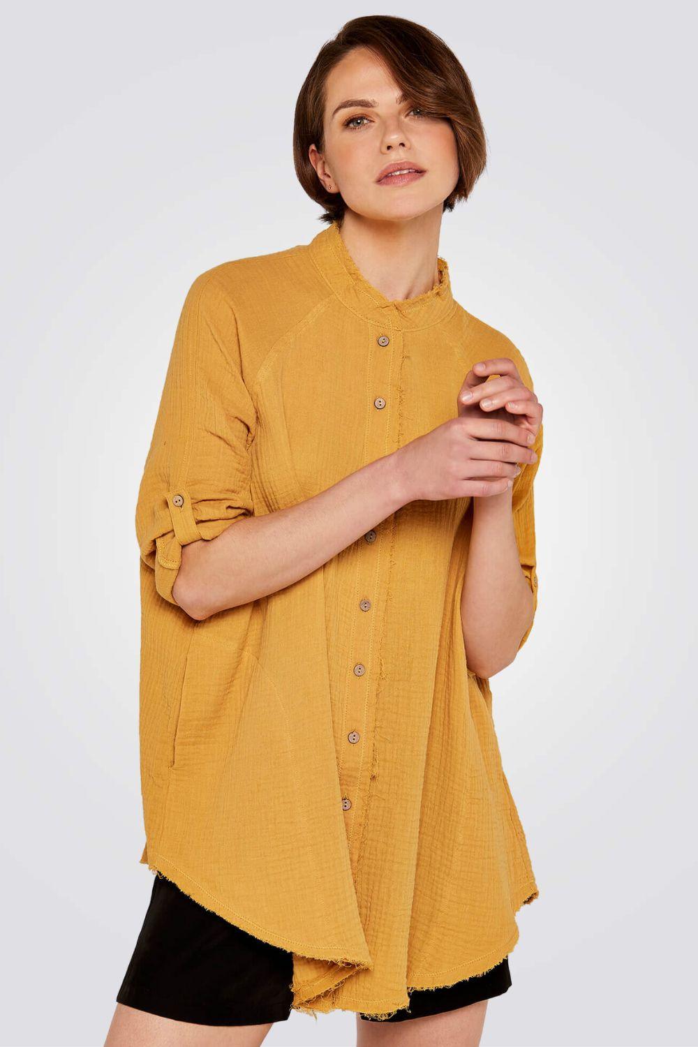 APRICOT - חולצה מכופתרת בצבע צהוב - MASHBIR//365