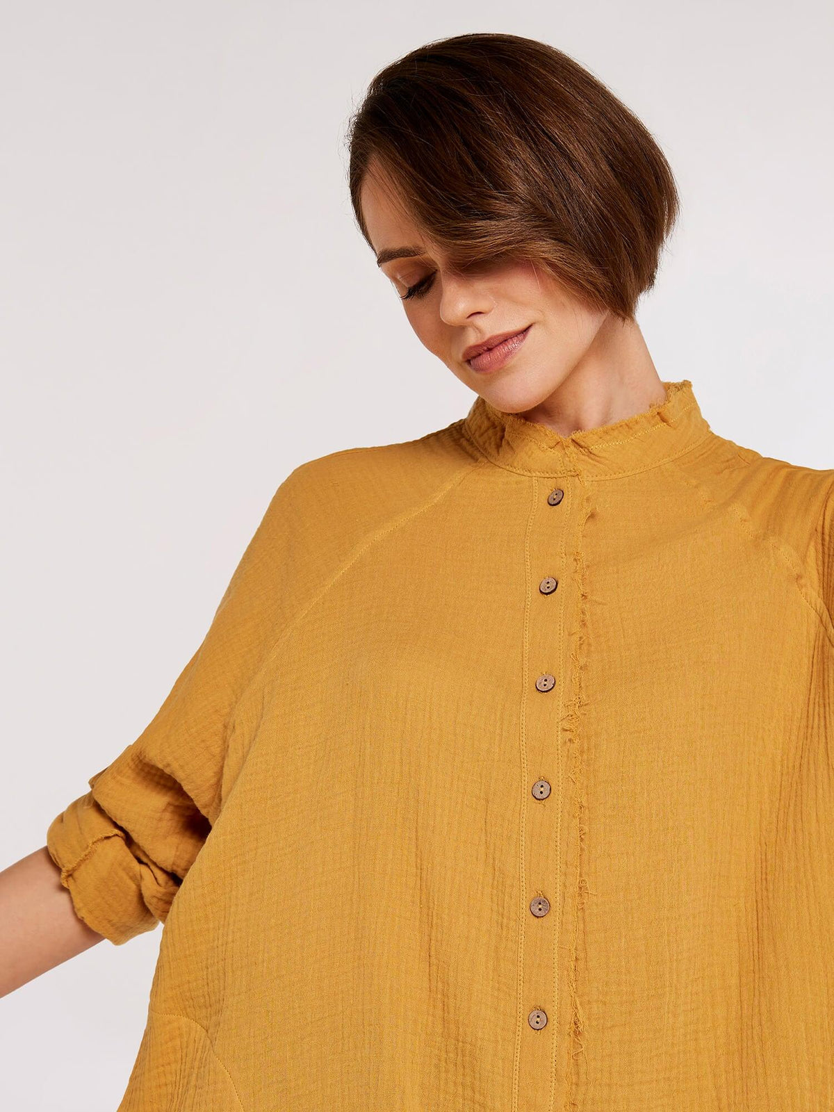 APRICOT - חולצה מכופתרת בצבע צהוב - MASHBIR//365