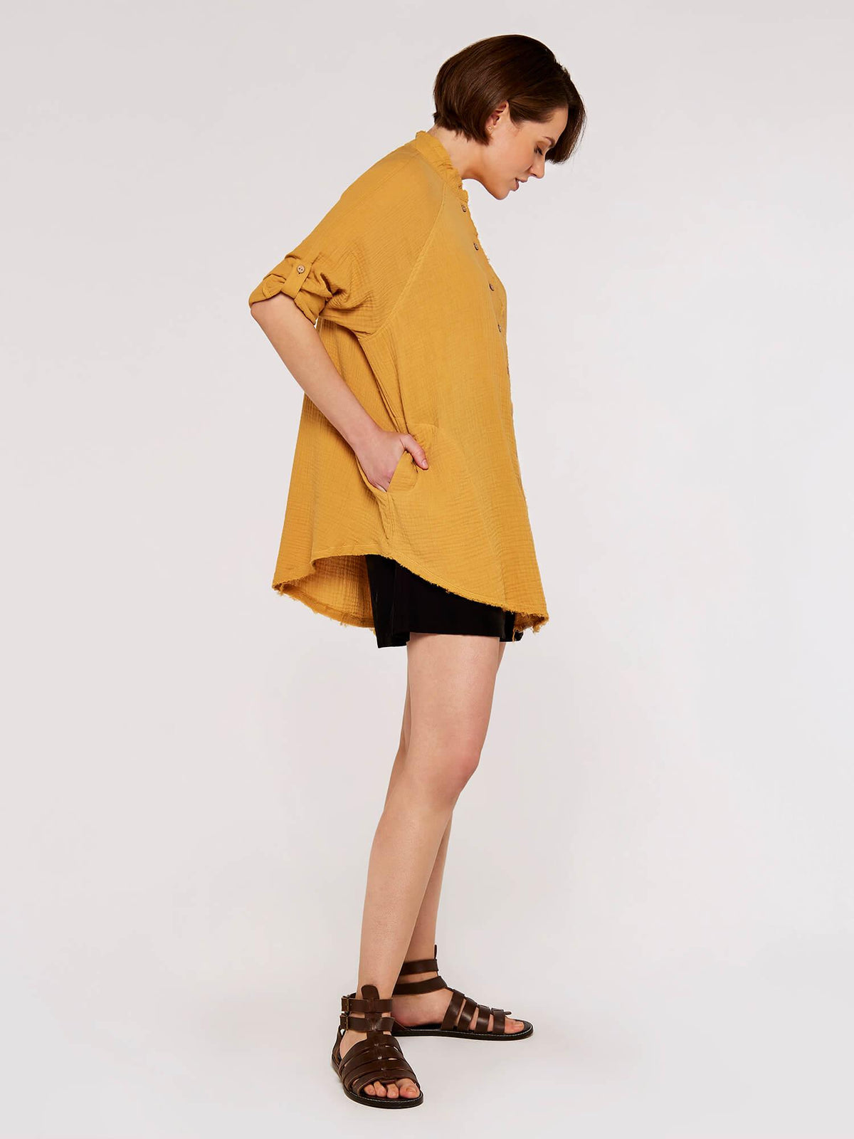 APRICOT - חולצה מכופתרת בצבע צהוב - MASHBIR//365