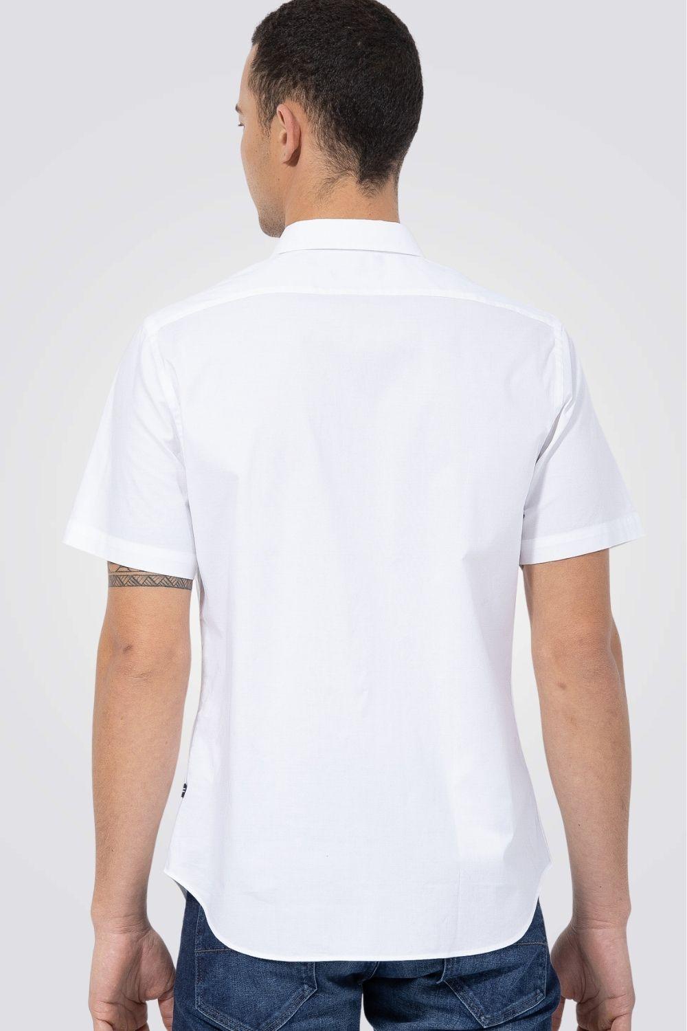 NAUTICA - חולצה מכופתרת בצבע לבן - MASHBIR//365