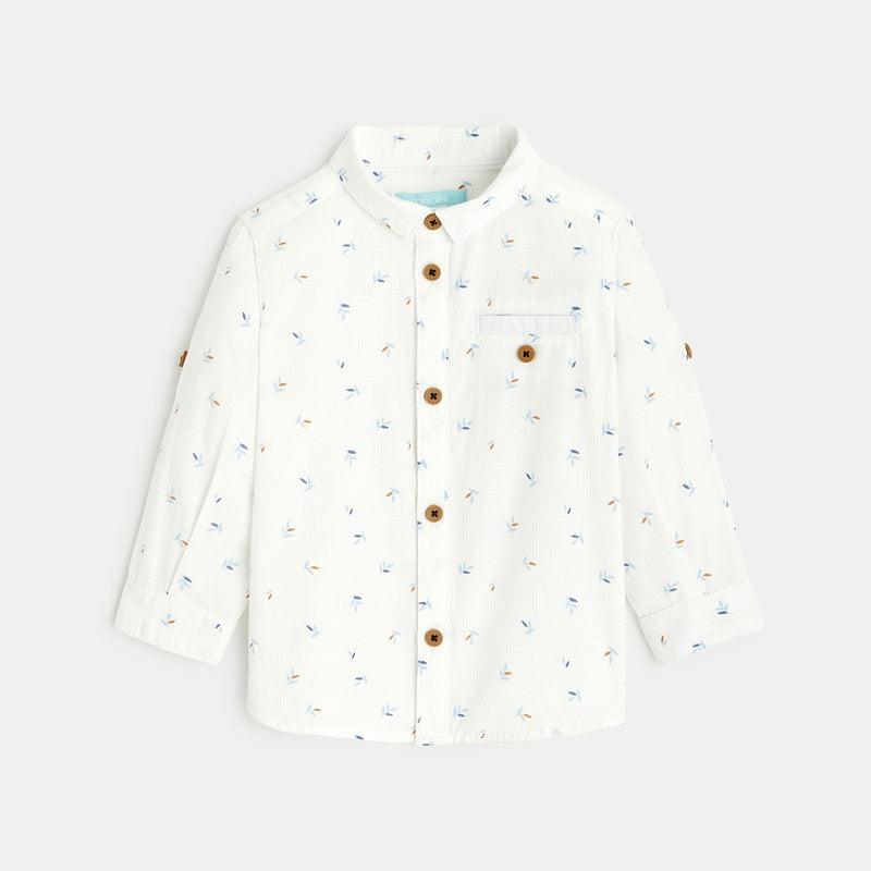 OBAIBI - חולצה מכופתרת בצבע לבן לתינוקות - MASHBIR//365