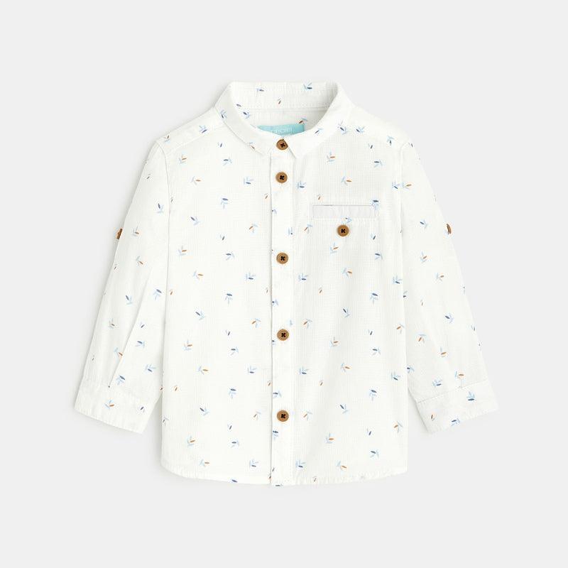 OBAIBI - חולצה מכופתרת בצבע לבן לתינוקות - MASHBIR//365