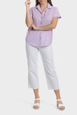 PUNT ROMA - חולצה מכופתרת בצבע סגול לילך - MASHBIR//365