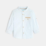 OBAIBI - חולצה מכופתרת בצבע תכלת לתינוקות - MASHBIR//365