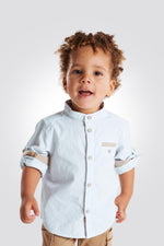 OBAIBI - חולצה מכופתרת בצבע תכלת לתינוקות - MASHBIR//365