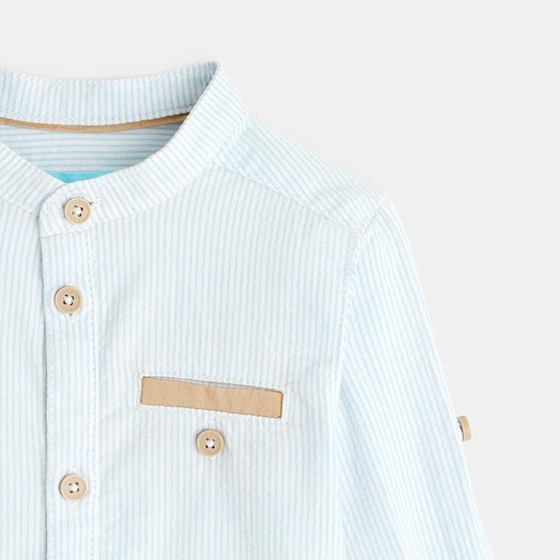 OBAIBI - חולצה מכופתרת בצבע תכלת לתינוקות - MASHBIR//365