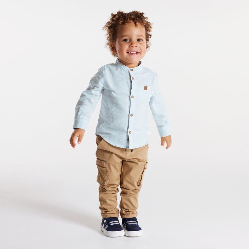 OBAIBI - חולצה מכופתרת בצבע תכלת לתינוקות - MASHBIR//365