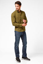 LEVI'S - חולצה מכופתרת בצבע זית - MASHBIR//365