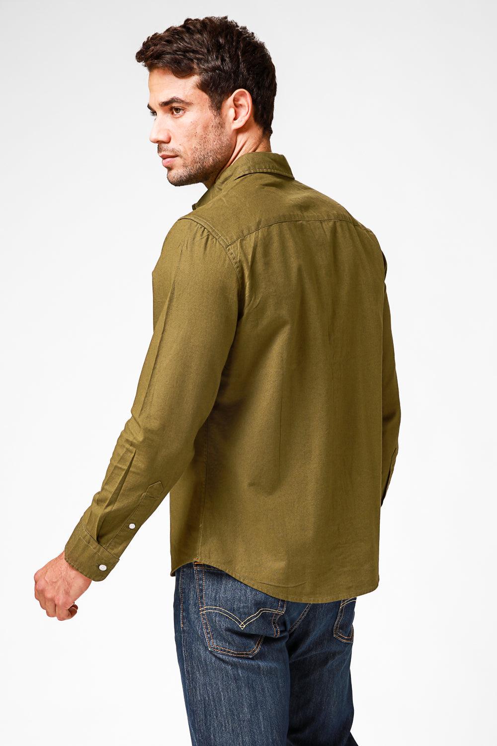 LEVI'S - חולצה מכופתרת בצבע זית - MASHBIR//365