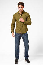 LEVI'S - חולצה מכופתרת בצבע זית - MASHBIR//365