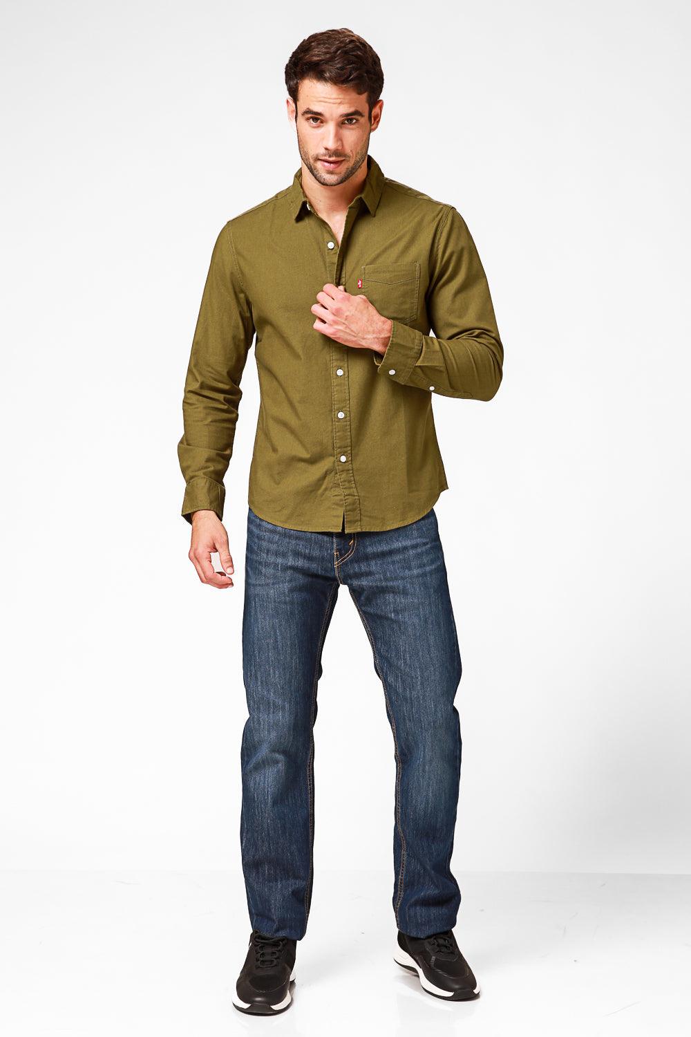 LEVI'S - חולצה מכופתרת בצבע זית - MASHBIR//365