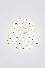 OBAIBI - חולצה מכופתרת בהדפס חיות לתינוקות - MASHBIR//365