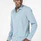 KENNETH COLE - חולצה מכופתרת במבוק לייקרה בצבע תכלת - MASHBIR//365 - 2